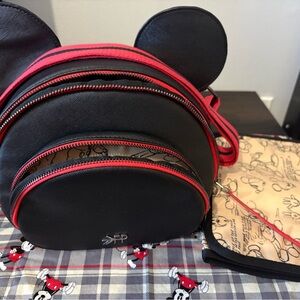 Freshly Picked Black and Red Mickey Ear Crossbody Bag